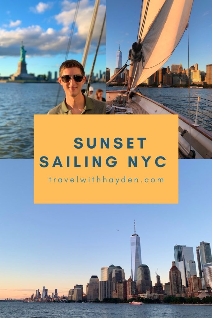 NYC sunset sail pin