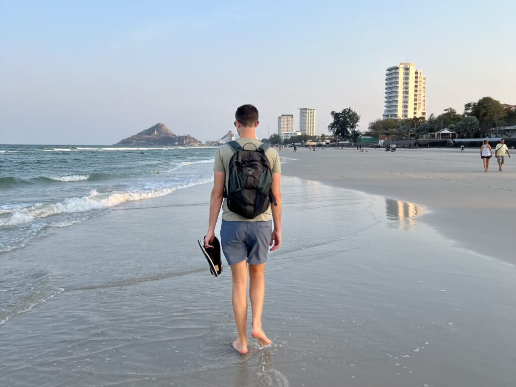 Walking on Hua Hin Beach is one of the best things to do