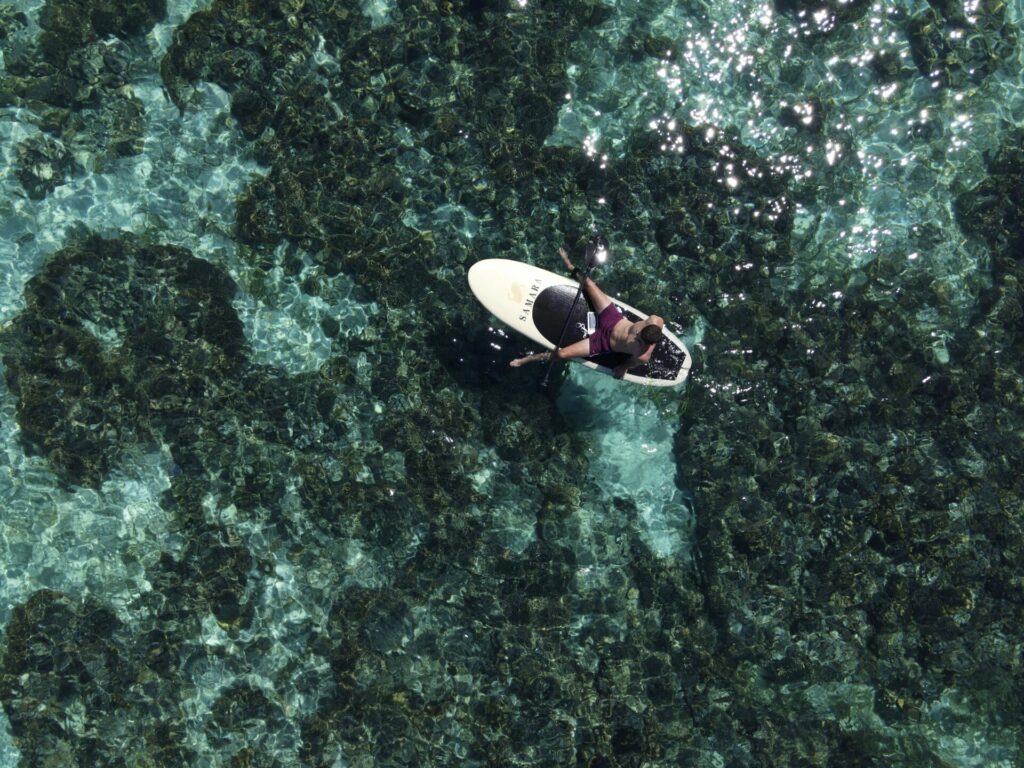 Paddle Boarding in Kanawa Island, Indonesia