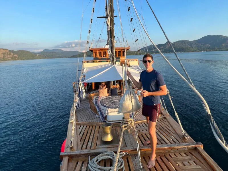 Sailing in Komodo National Park in Indonesia