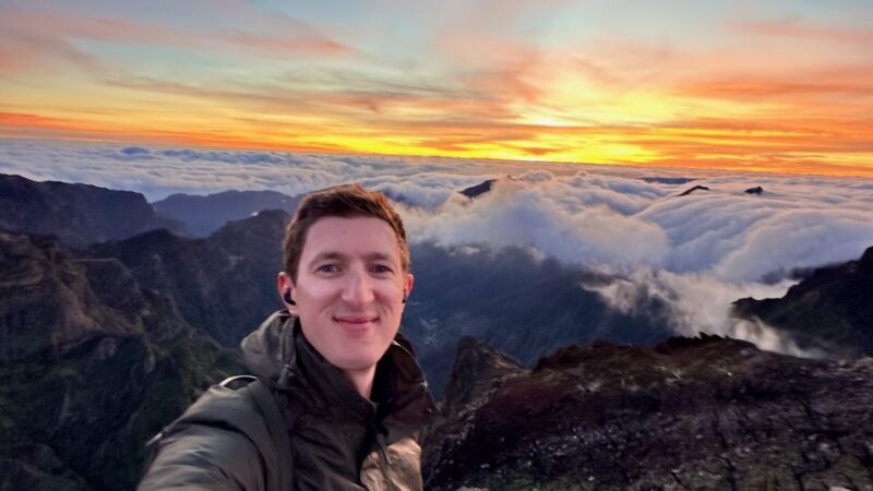 Sunset at Pico do Ruivo in Madeira, one of the best things to do in Madeira
