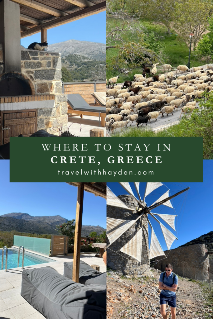 Where to Stay in Crete, Greece Pin