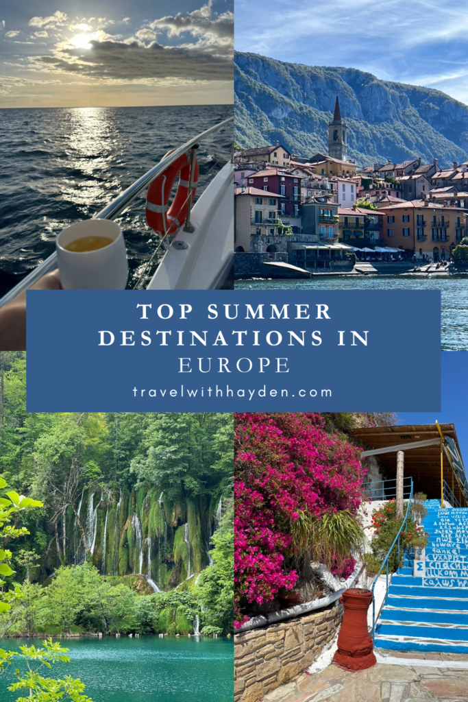Best Places to Visit in Europe this Summer Pinterest Pin