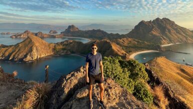 views of Padar Island from Komodo national park in Indonesia