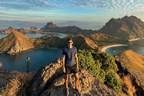 views of Padar Island from Komodo national park in Indonesia