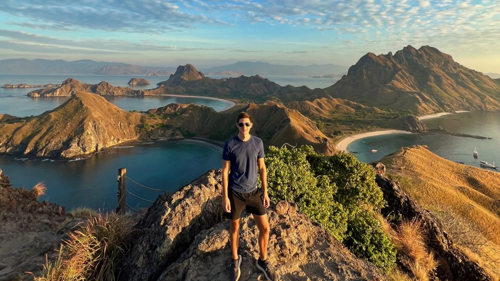 views of Padar Island from Komodo national park in Indonesia