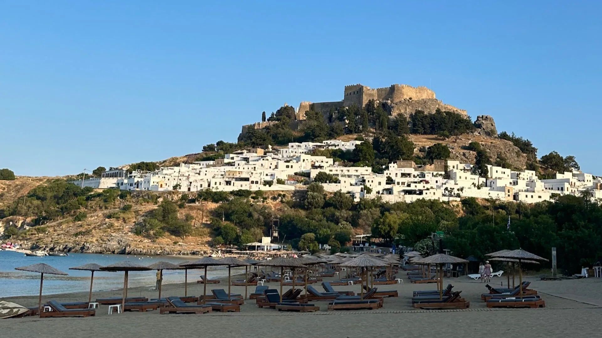 view of Lindos town in Rhodes