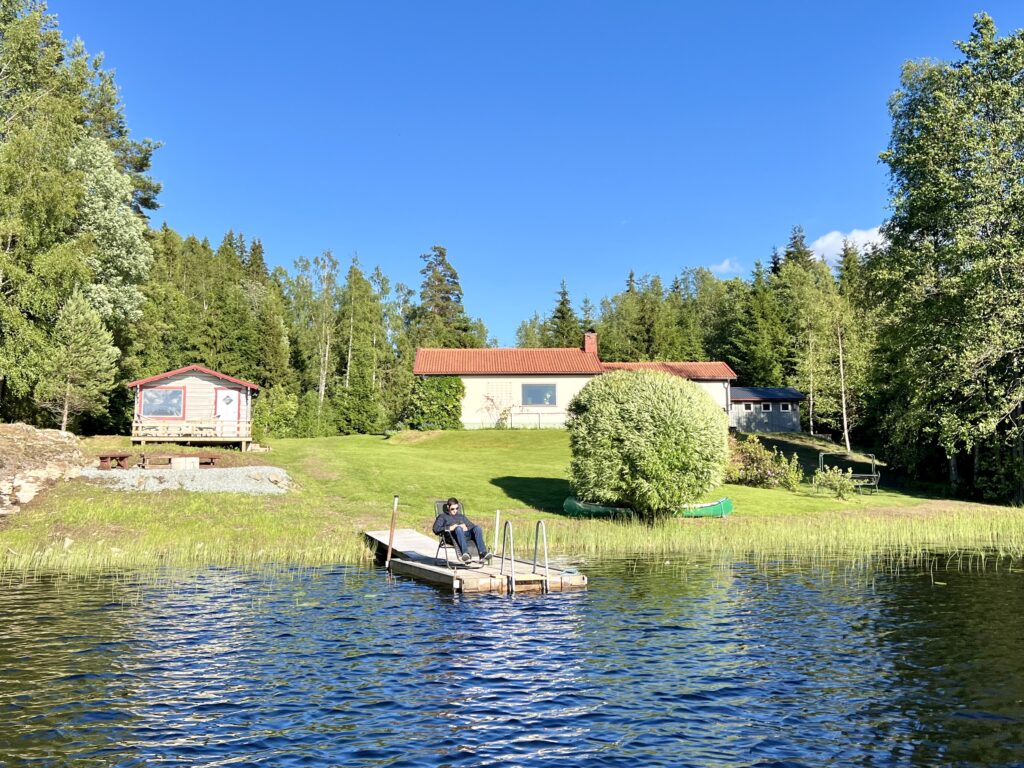 Villa in Swedish countryside in summer