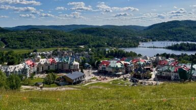 view of the town of Mont Tremblant Quebec Canada