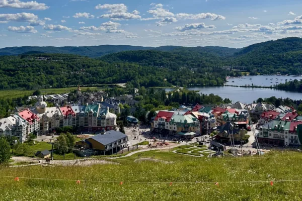 view of the town of Mont Tremblant Quebec Canada