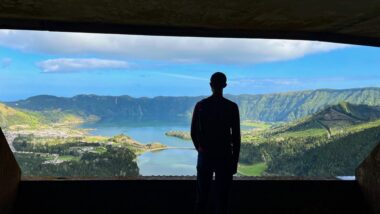views out to Caldeira in the Azores