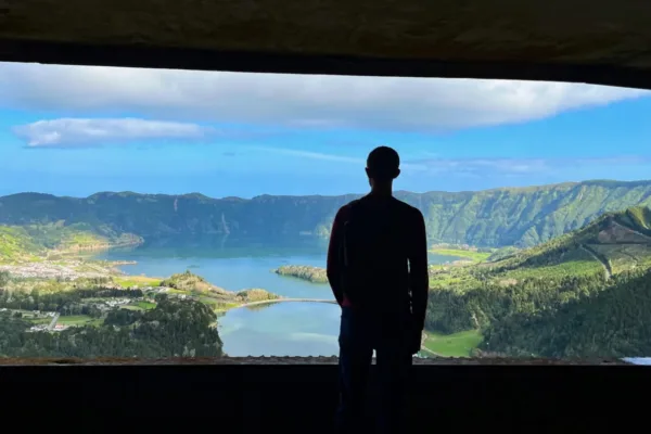 views out to Caldeira in the Azores