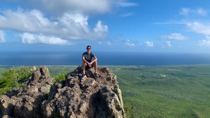 views from the top of hiking mt Christoffelberg, one of the best things to do in curaçao