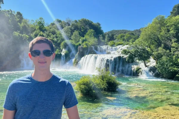 cascading waterfalls views from Krka national park in Croatia