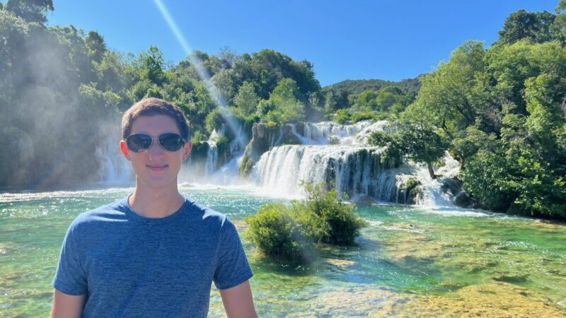 cascading waterfalls views from Krka national park in Croatia