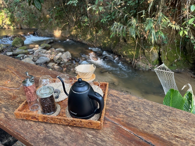 Coffee Setup at MayamYay Chiang Dao Homestay