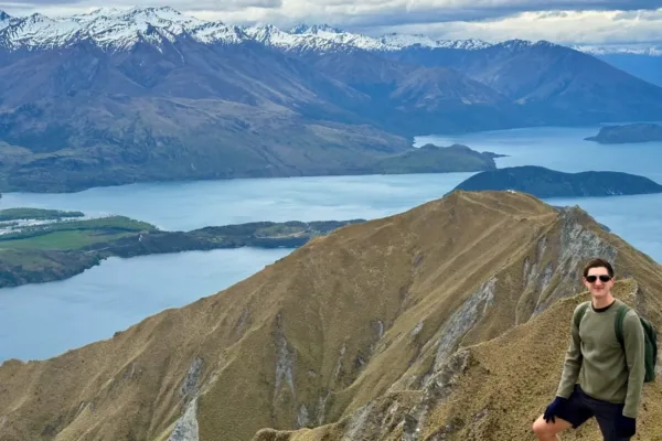 views of mountains from roy's peak hike, one of the best places to visit near Queenstown