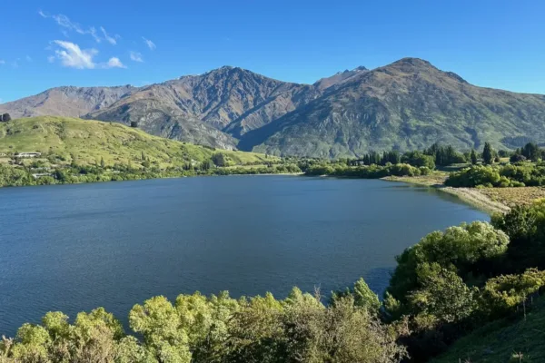 views from the track of lakes trail near queenstown