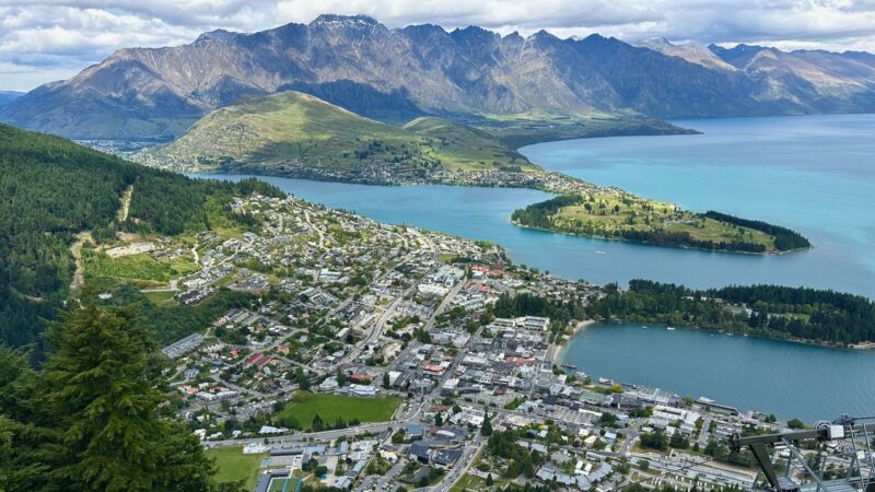 Scenic view of Queenstown landscape.