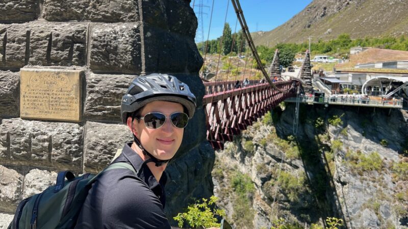 overlooking bungee jumping bridge in queenstown, one of the best things for first timers