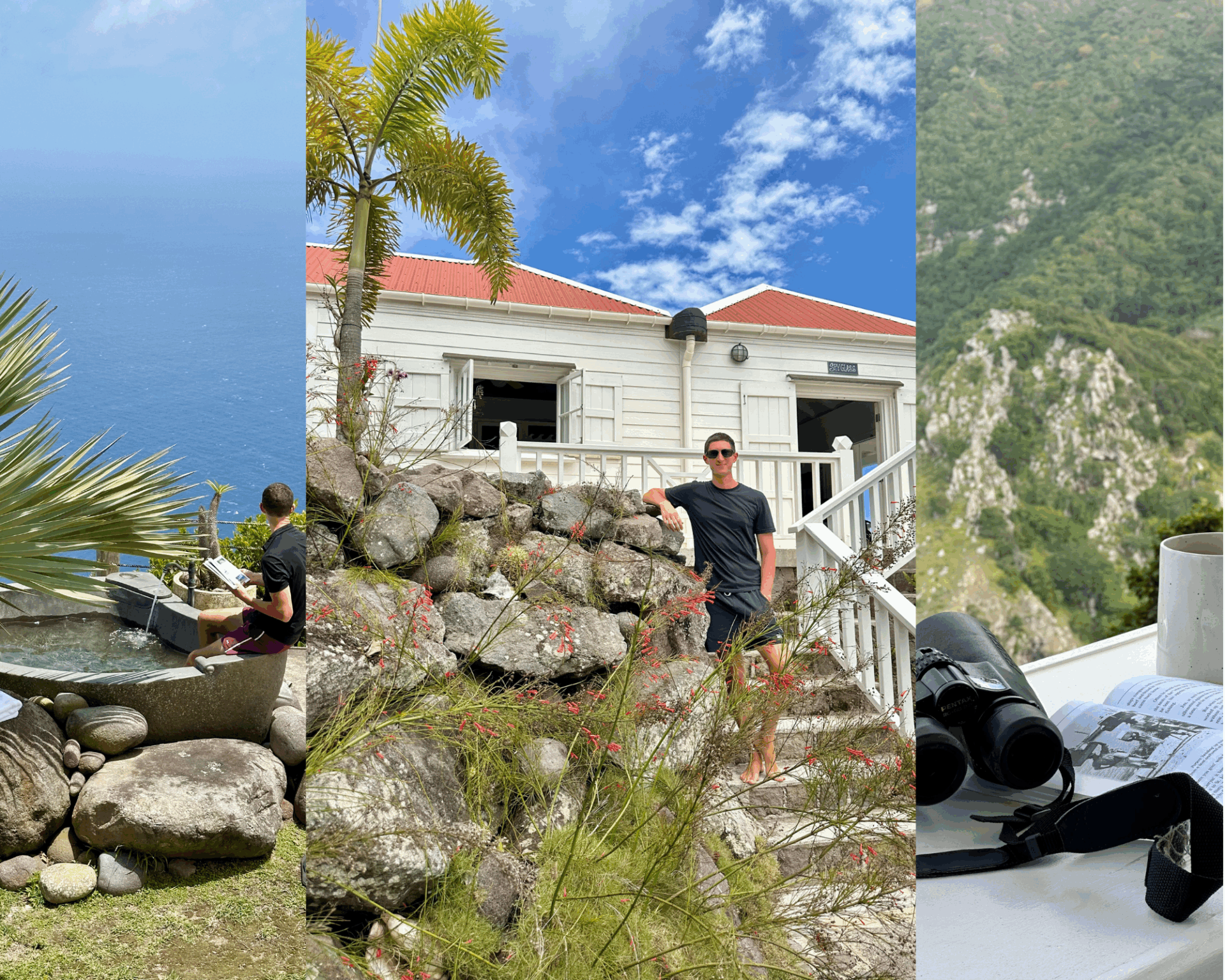 spyglass villa in Saba showing luxury place to stay with Caribbean Sea views