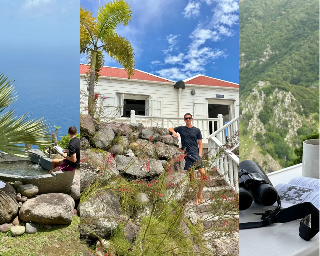spyglass villa in Saba showing luxury place to stay with Caribbean Sea views