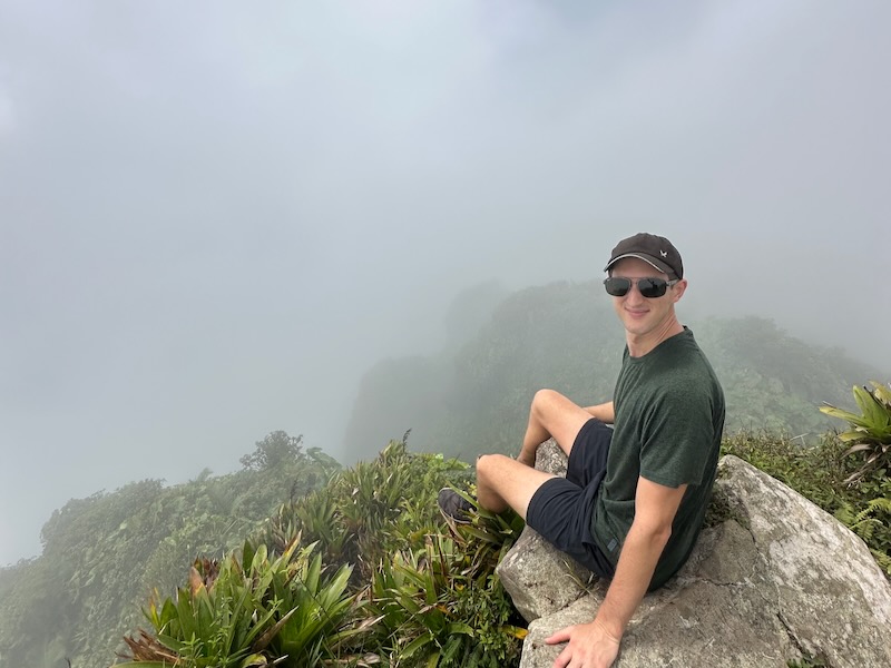 mount scenery viewpoint covered in clouds