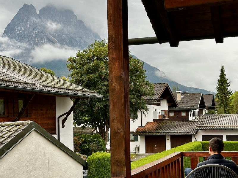 Airbnb with mountain views of zugspitze in Garmisch
