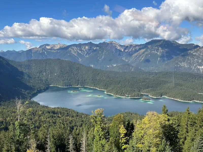 Lake Eibsee in Germany from the Cable Car to Zugspitze