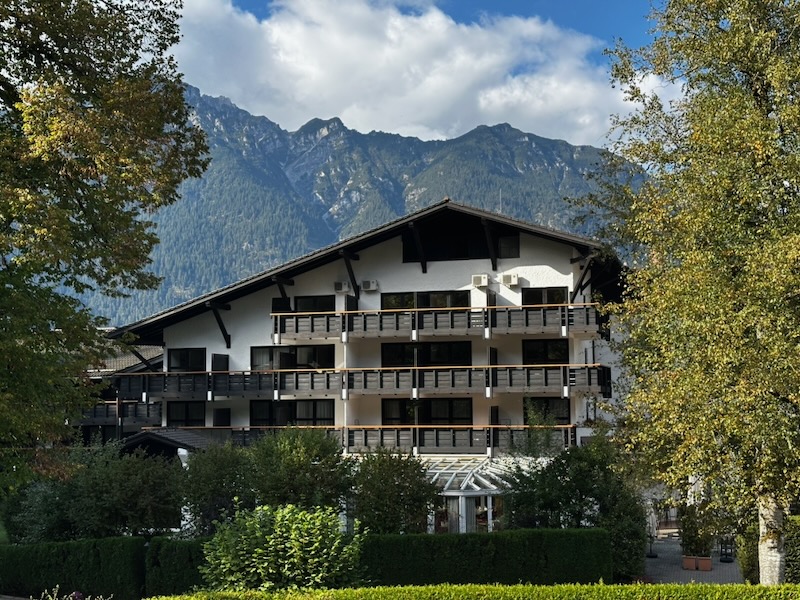 hotel in Garmisch-Partenkirchen overlooking Bavarian Alps