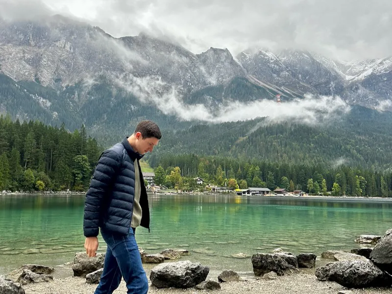 hiking the Lake Eibsee trail Germany