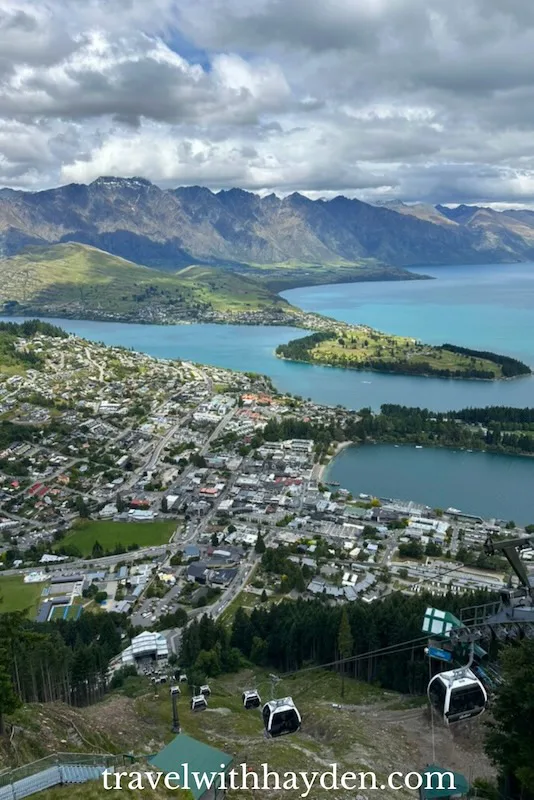 taking the gondola up to bobs peak in queenstown