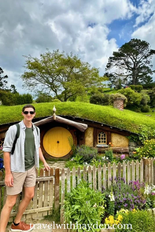 a hobbit house at Hobbiton in New Zealand
