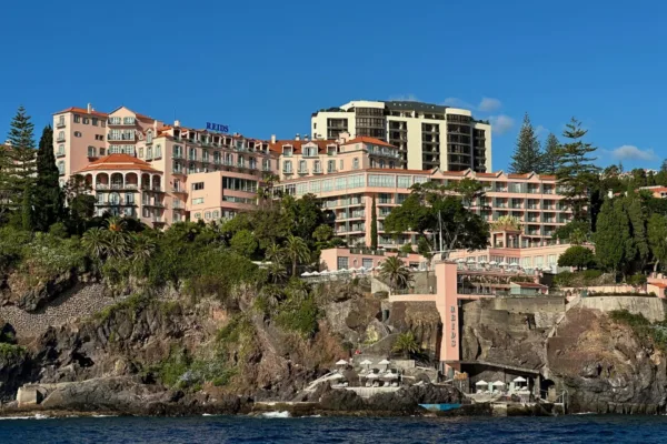 Cliffside views of Reid's Palace Madeira hotel