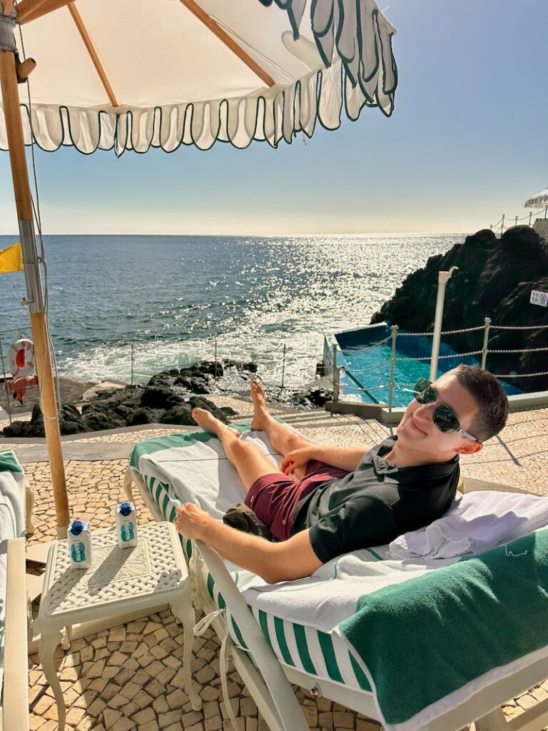 oceanfront private natural pools at Reid's Palace in Funchal Madeira