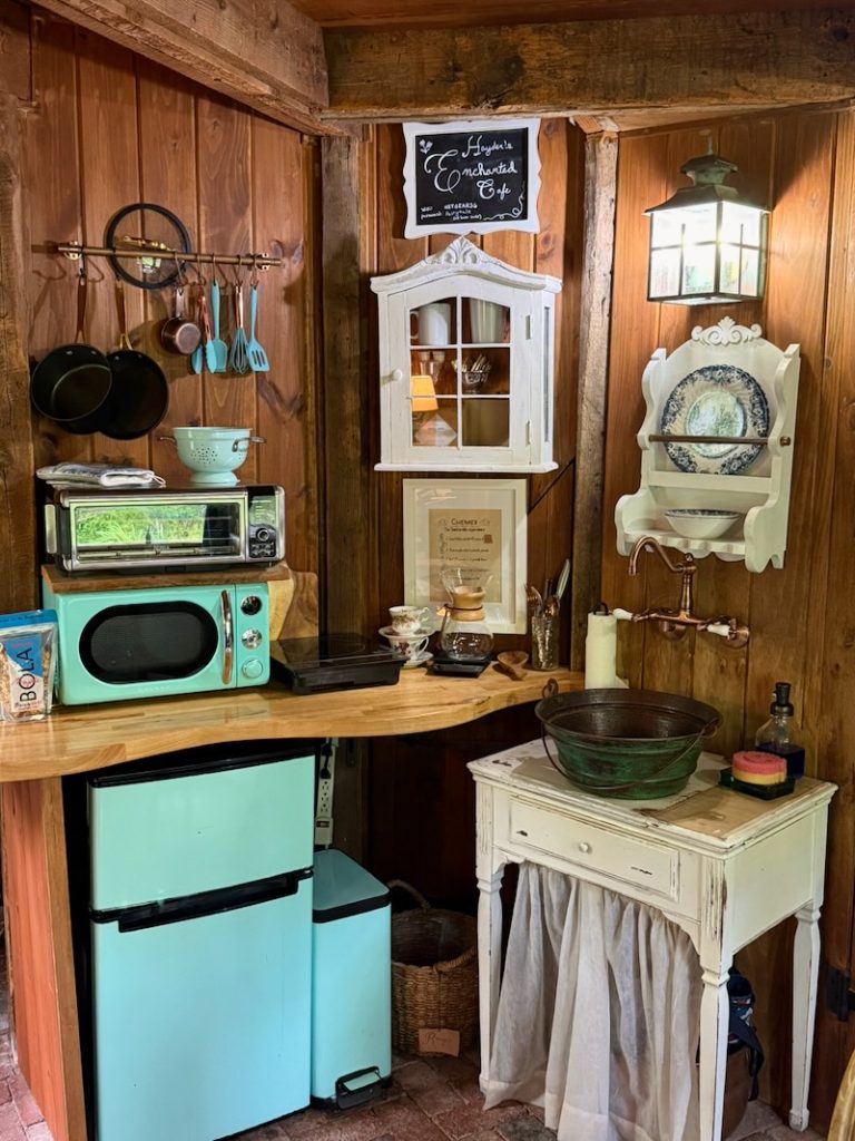 Cottagecore kitchenette in a unique Berkshires Airbnb