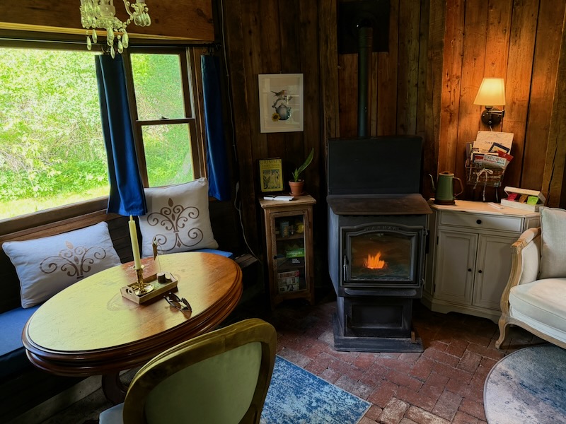 Cottagecore Airbnb interior in the Berkshires Massachusetts