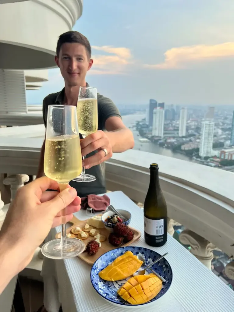 cocktails at State Tower Bangkok apartment